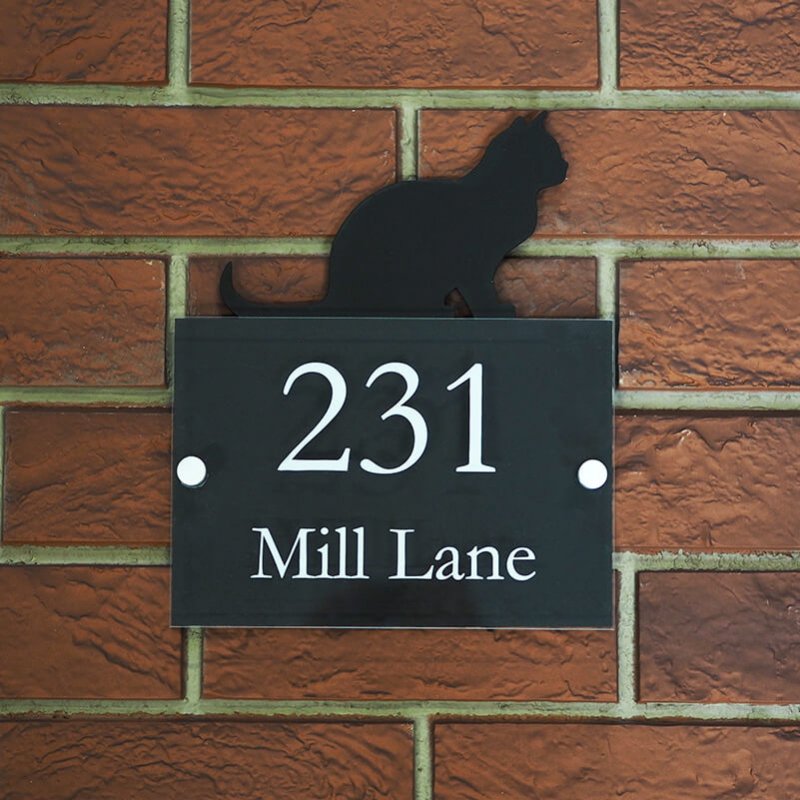 Glass Effect House Signs Glass Door Numbers & House Numbers