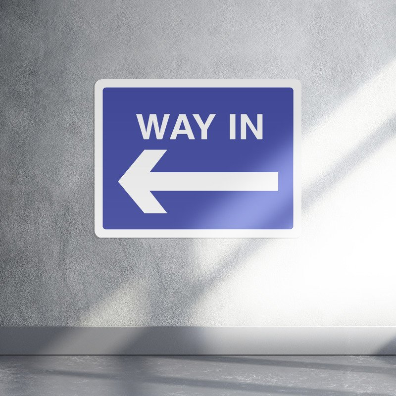 Way left arrow parking landscape