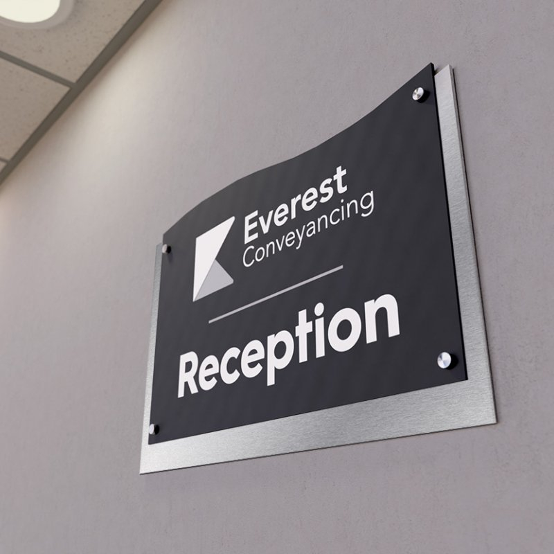 Curved Aluminium Logo