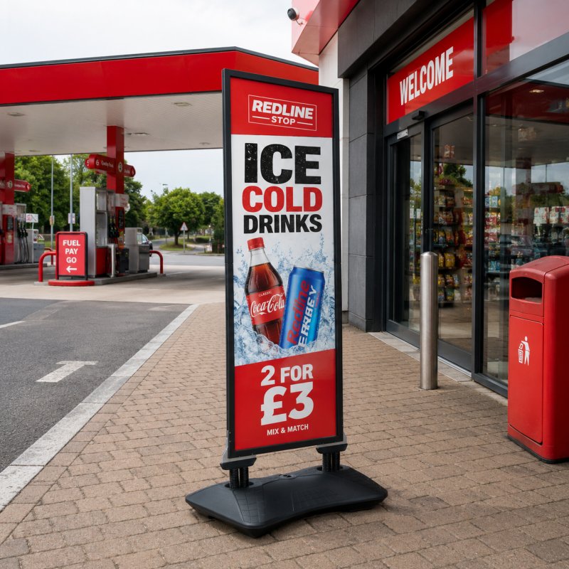 Extra Tall Outdoor Pavement Sign Consul