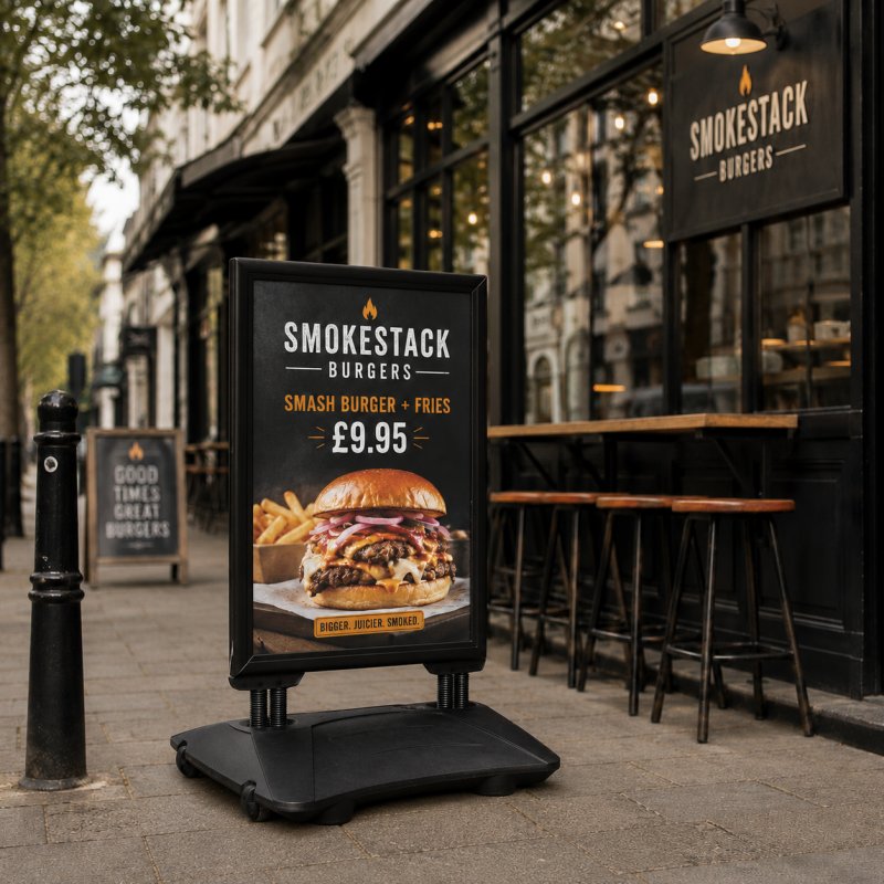 Outdoor Pavement Sign Consul Black