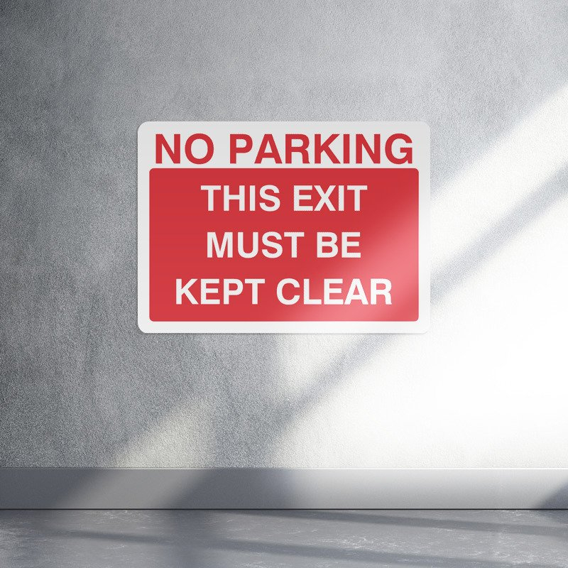 No parking this exit must be kept clear