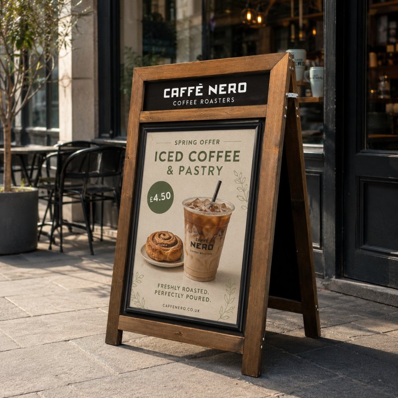 Header Chalk A-Board Wooden Snap Frame