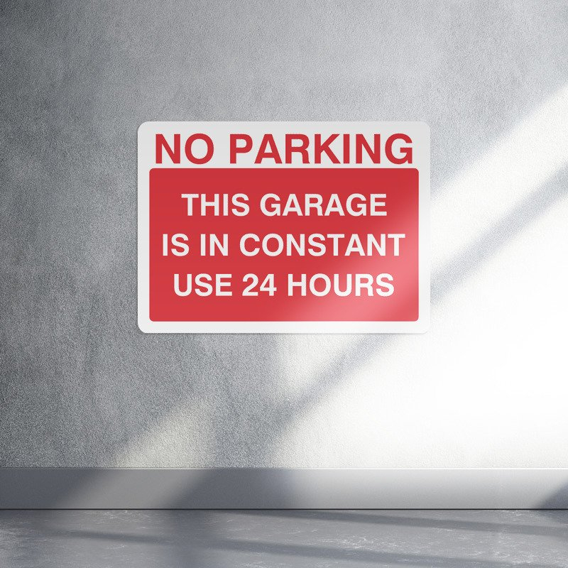 No parking this garage is constant use 24 hours