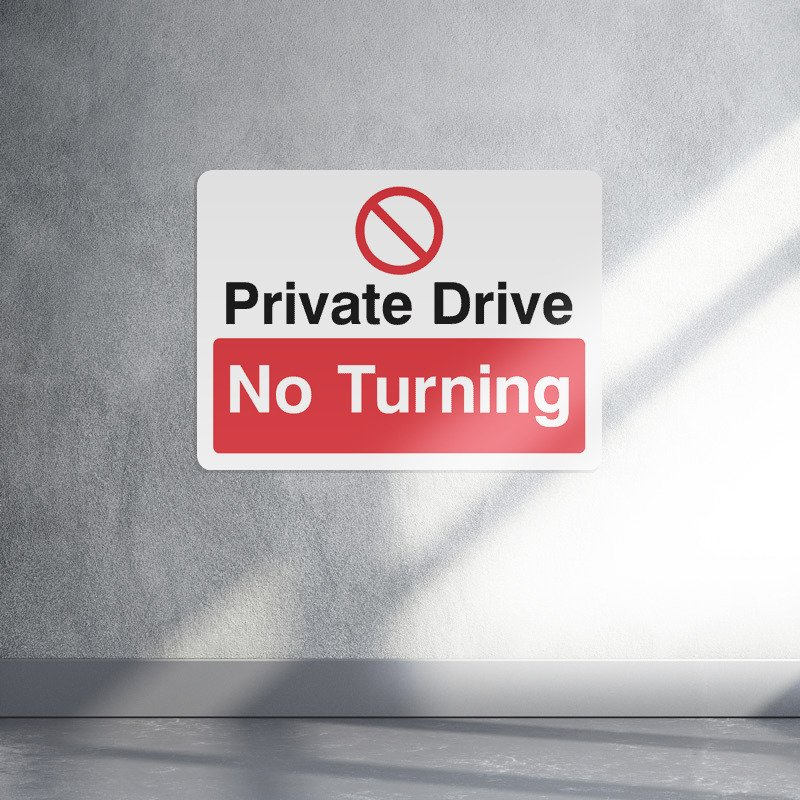 Private drive no turning access landscape