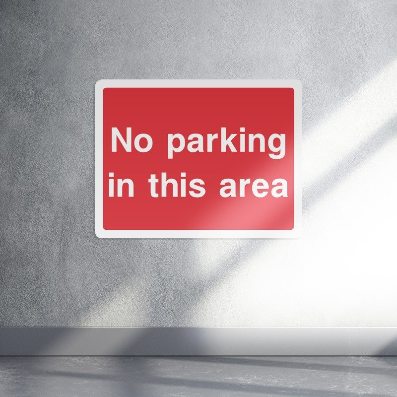 No parking in this area parking sign