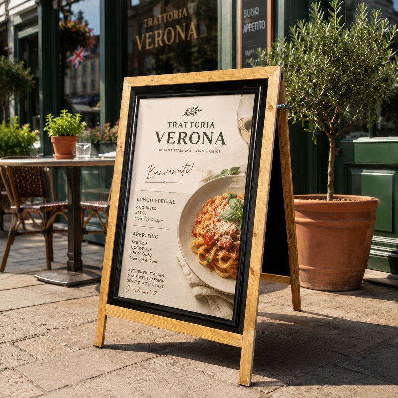 Wooden A-Board Snap Frame