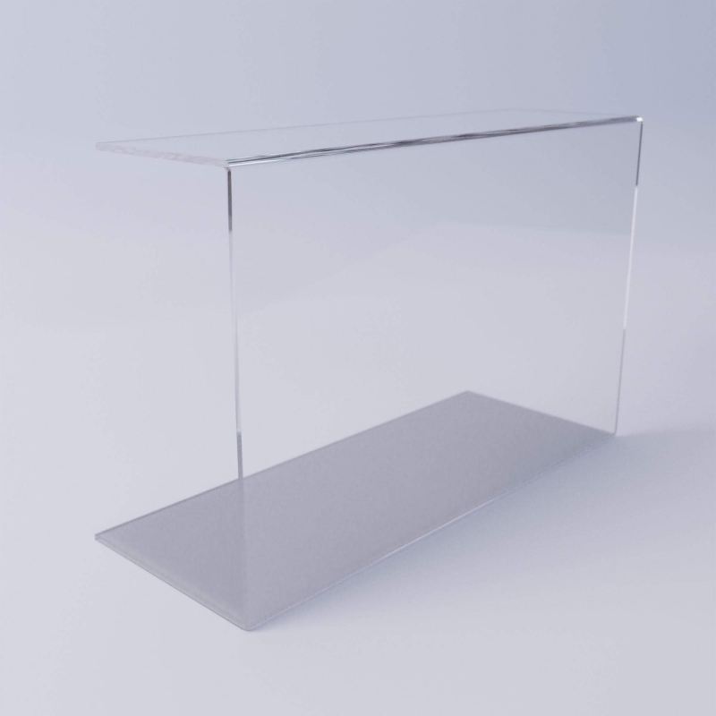 Acrylic free standing flat topped countertop sneeze guard