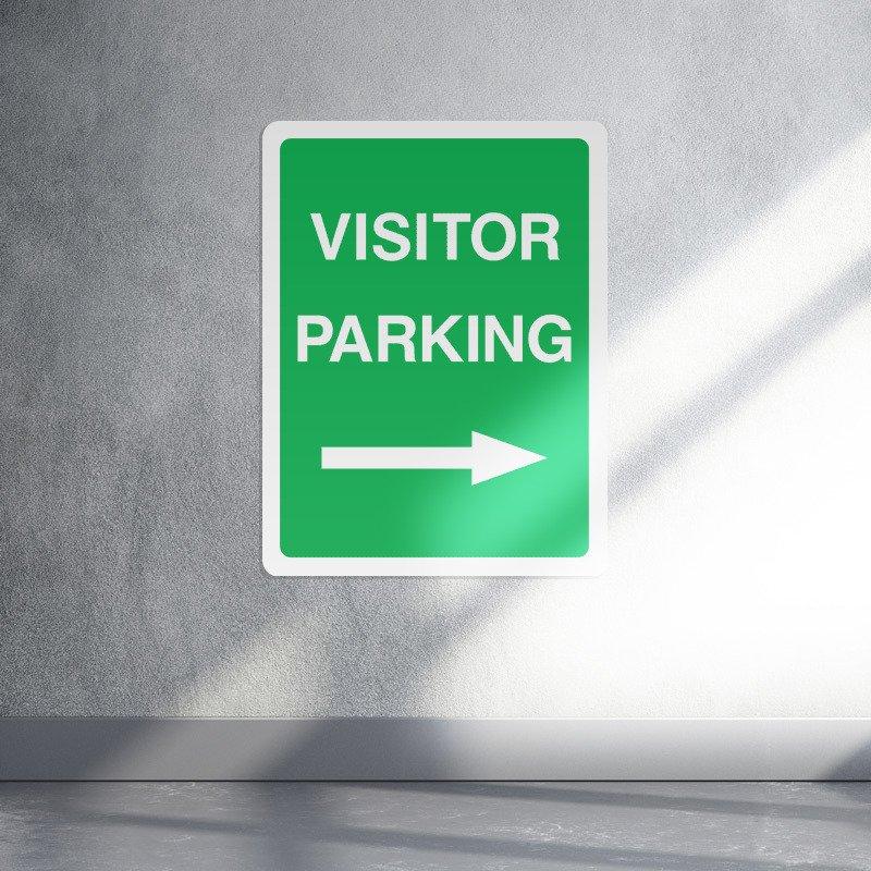 Visitor parking right arrow portrait