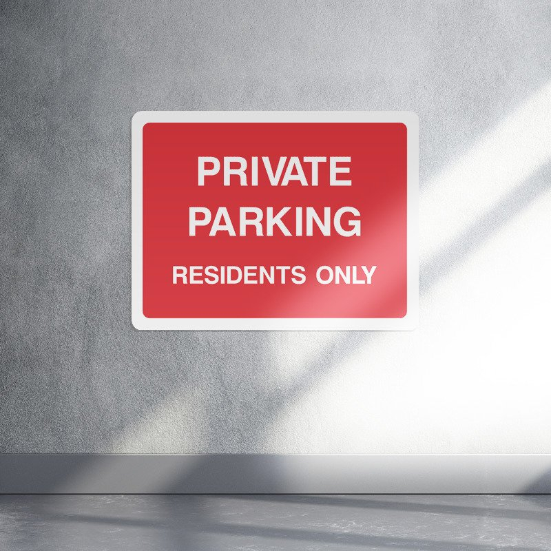 Private parking residents only access landscape