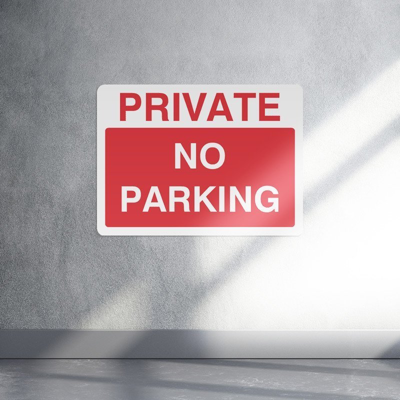 Private no parking access sign live preview