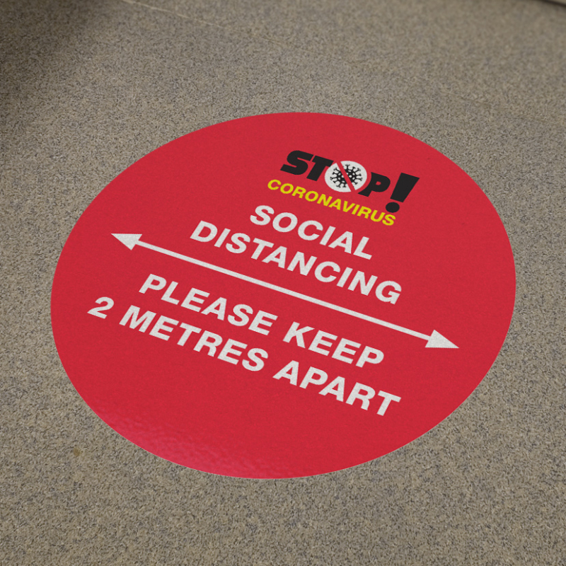 Social Distancing Internal Circular Floor Graphic