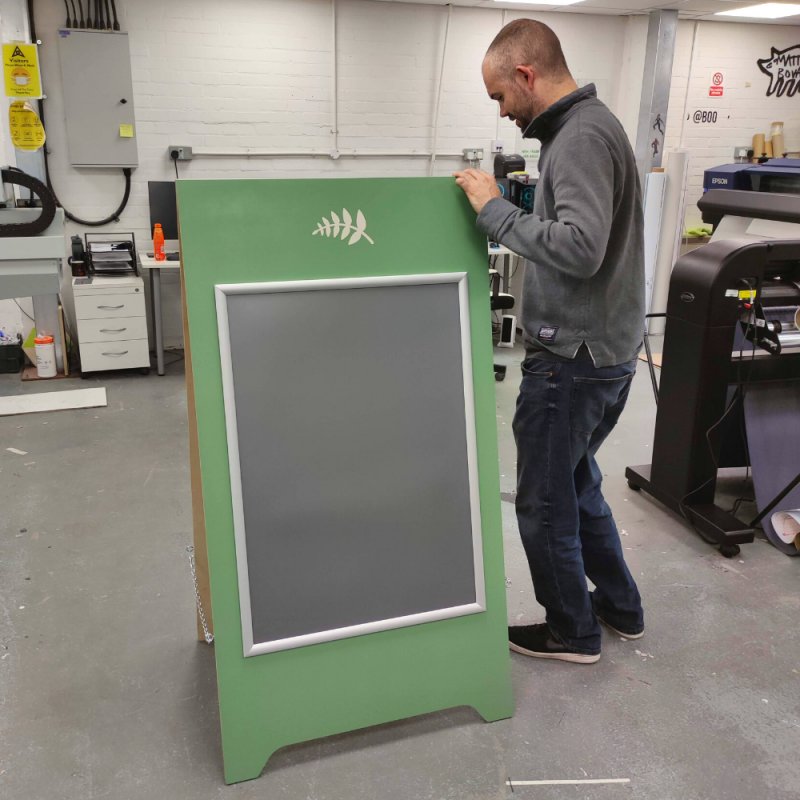 A-board signs handmade in the UK Sign Shop workshop