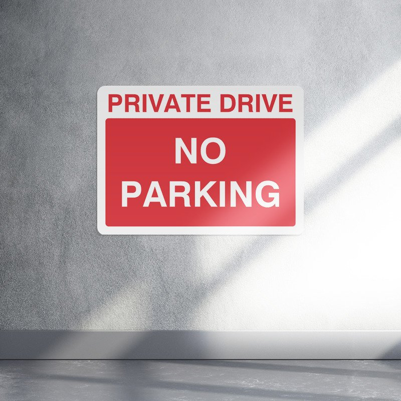Private drive no parking access landscape