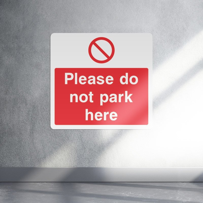 Please do not park here safety sign live preview