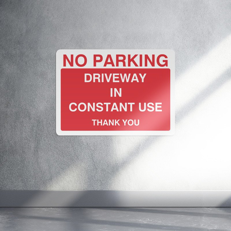 No parking driveway constant use parking