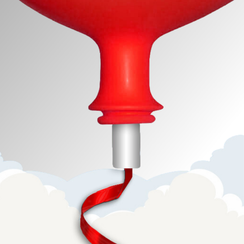 Helium Balloon Valves Ribbon