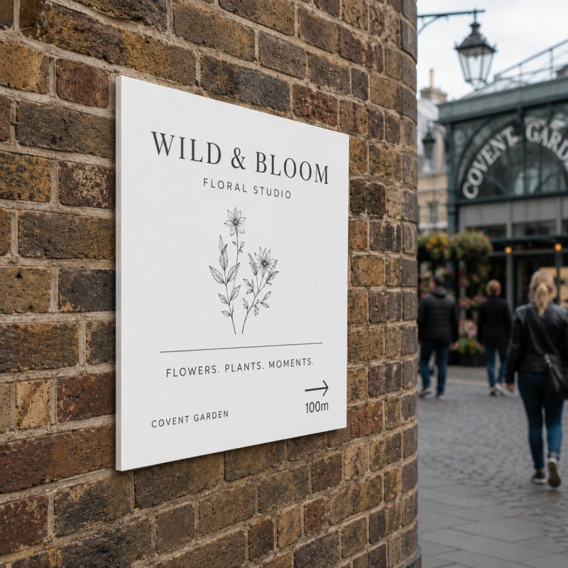 White Printed Foamex Sign 5mm