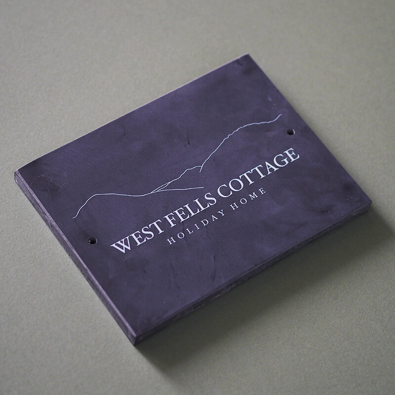 Slate Printed Logo Honed