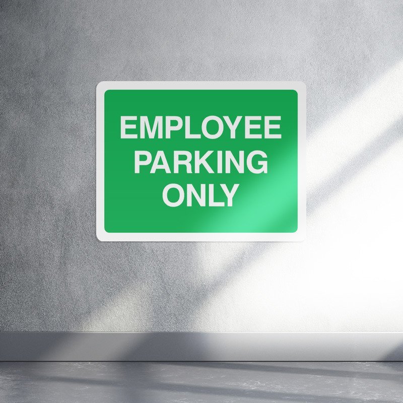 Employee parking only safety sign live preview