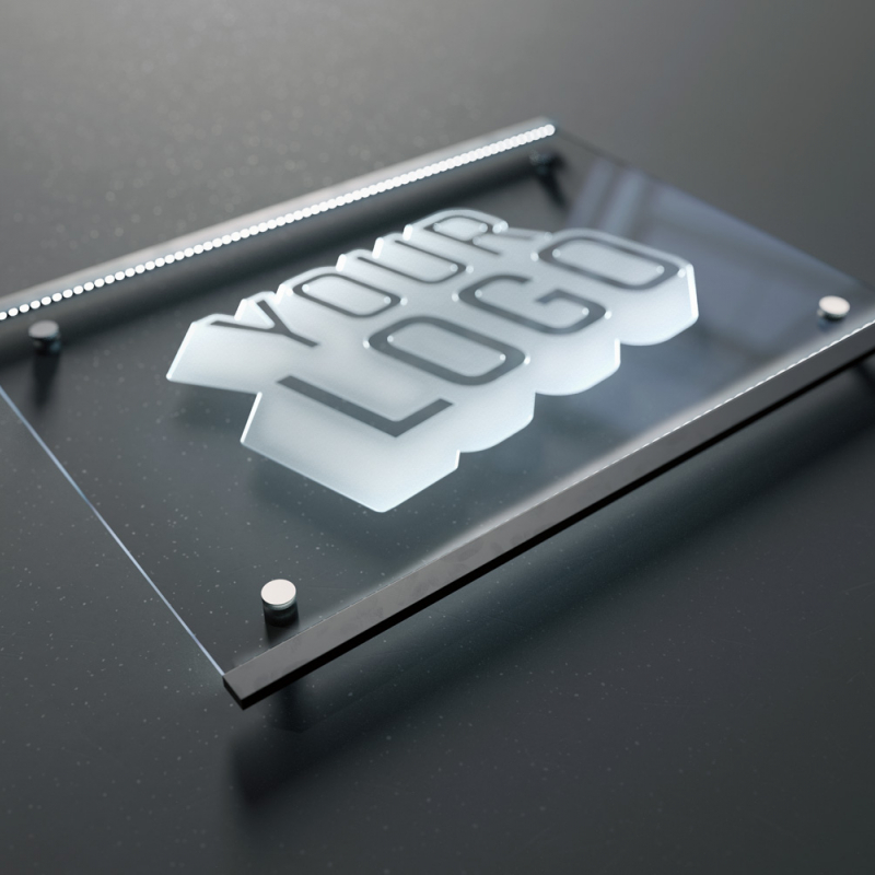 3D engraved custom made acrylic LED Custom Sign (A)