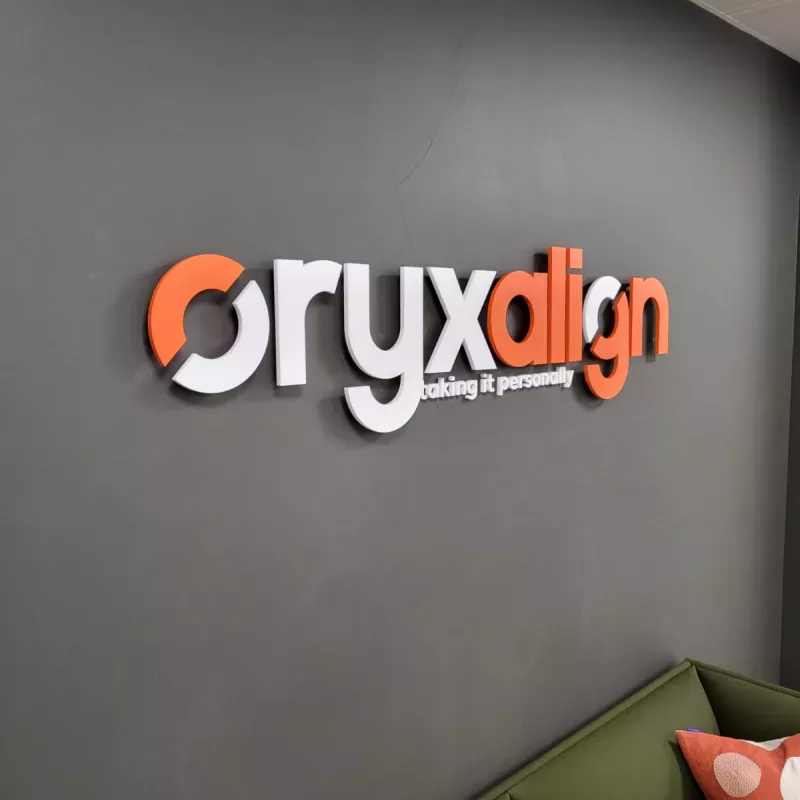 contrasting office signs