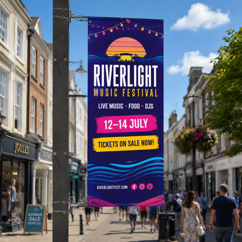 Mistral Lamp Post Banner