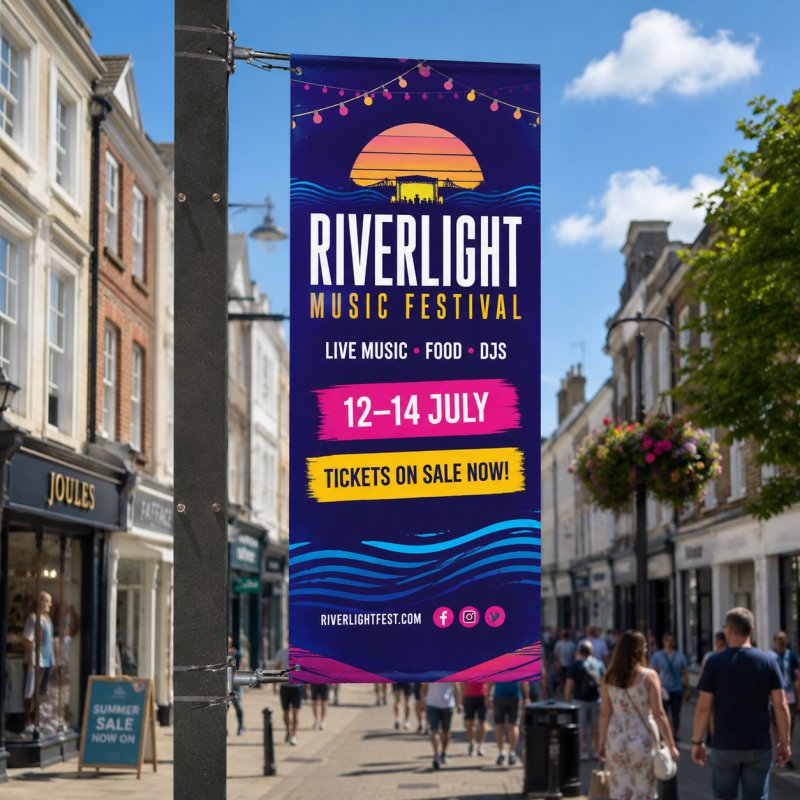 Mistral Lamp Post Banner