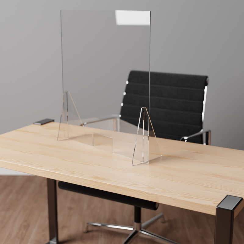 Slotted Acrylic Sneeze Guard
