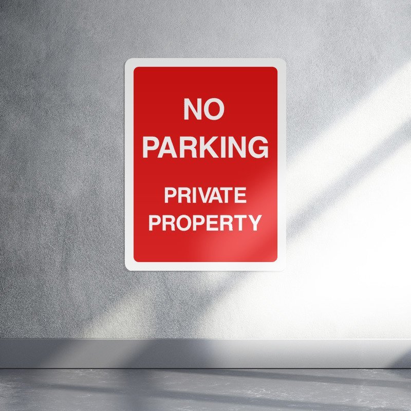 No parking private property sign - portrait live preview