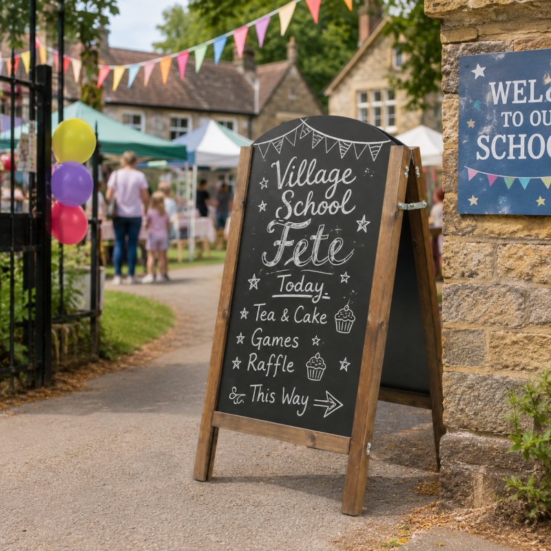 A-Board Curved Top Chalkboard Blank