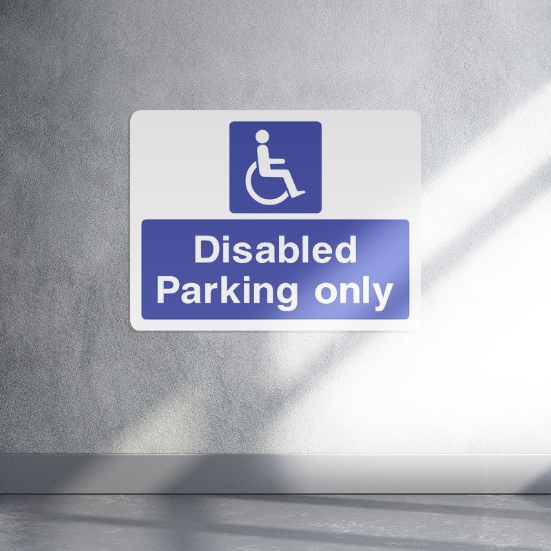 Disabled parking only sign