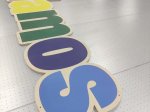 Printed plywood sign cut to shape