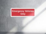 Emergency vehicles only sign - landscape