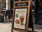 Header Chalk A-Board Wooden Snap Frame