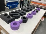 Large Letters Cut Polystyrene