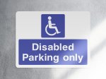 Disabled parking only sign