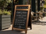 Header Chalk A-Board Wooden
