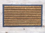 Striped Coir and Rubber Door Mat