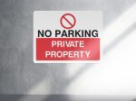 No parking private property no entry sign