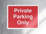 Private parking only access sign - landscape