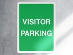 Visitor parking information sign - portrait