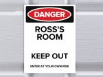 Bedroom Danger Card