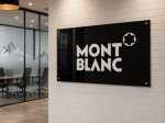 Black glossy acrylic printed sign