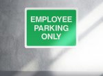 Employee parking only safety sign