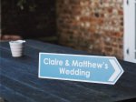 Personalised Arrow Road Wedding Sign
