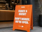 Painted Wooden A-Board Sign