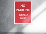No parking loading zone sign