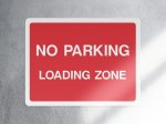 No parking loading zone sign - landscape