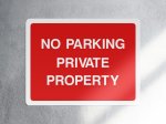 No parking private property sign - landscape